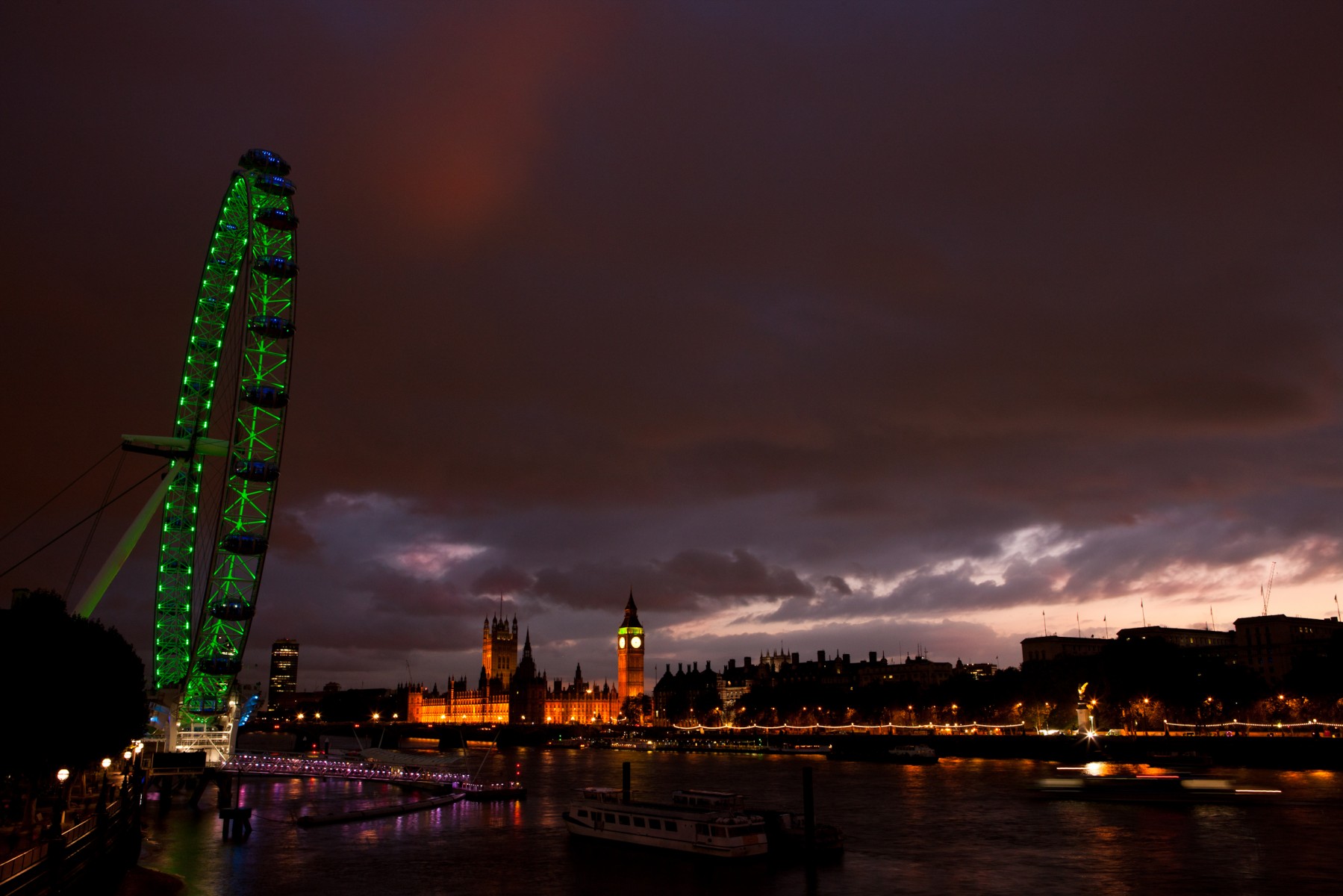 London Eye and the Palace of Westminster