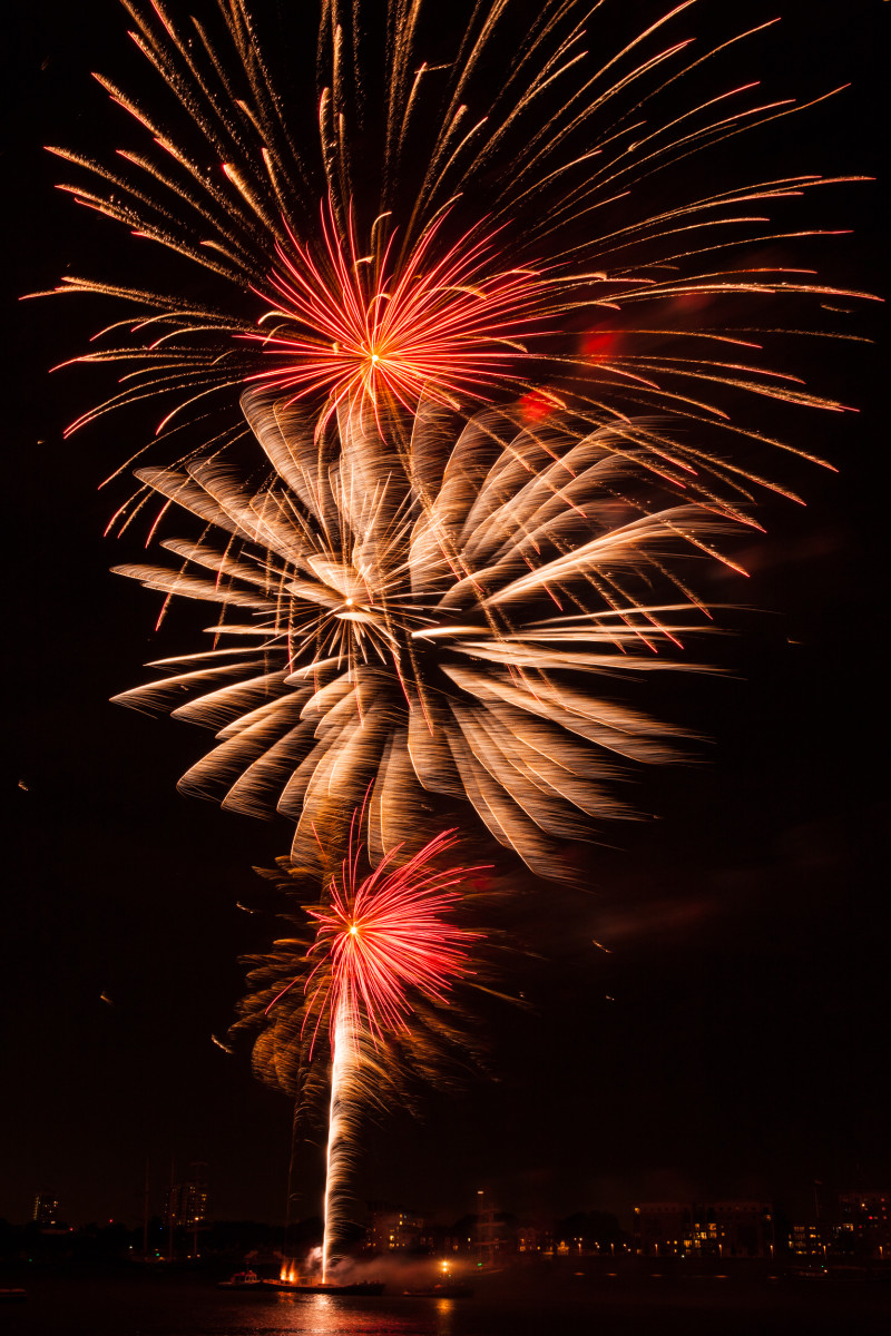 Fireworks by Woolwich Pier